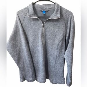 Gray Quarter-Zip Pull Over Sweater